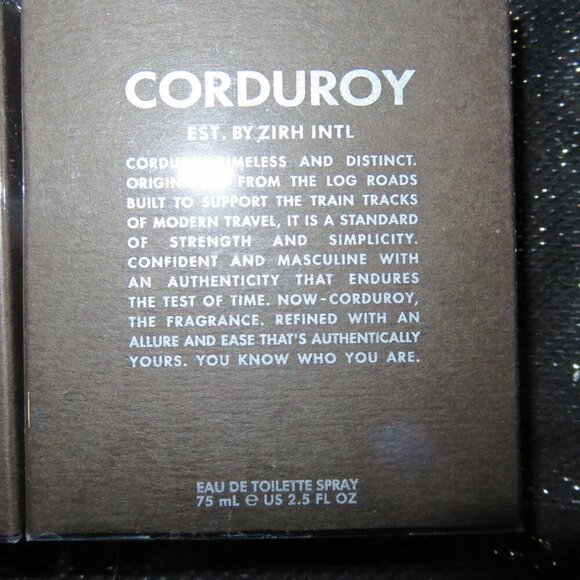 ZIRH CORDUROY EDT 2004 Amber Woody Lavender Tonka Bean Sandalwood Vanilla Cedar - Picture 2 of 2